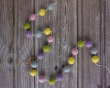 Load image into Gallery viewer, Spring Garland. Felt Pom Poms Garland.Felt Balls Garland. Felt Pompom Garland