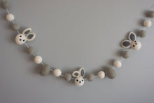Load image into Gallery viewer, Easter Garland. Spring Garland. Bunny Garland. Pom Poms Garland. Felt Balls Garland. Felt Pompom Garland