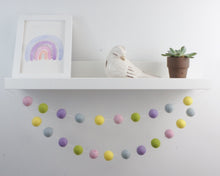Load image into Gallery viewer, Spring Garland. Felt Pom Poms Garland.Felt Balls Garland. Felt Pompom Garland