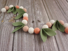 Load image into Gallery viewer, Pom Pom Garland - Greenery Garland. Leaf Garland. Pompom Garland. Felt Ball Garland