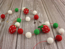 Load image into Gallery viewer, Pom Pom Garland - Summer Garland. Strawberry Garland. Summer Decor. Greenery Garland. Pool Party Garland. Pompom Garland. Felt Ball Garland