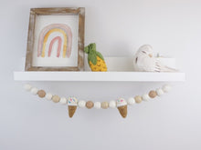 Load image into Gallery viewer, Pom Pom Garland - Summer Garland. Ice Cream Party. Pool Party Garland. Pompom Garland. Felt Ball Garland