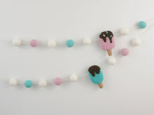 Load image into Gallery viewer, Pom Pom Garland - Summer Garland. Ice Cream Party. Pool Party Garland. Pompom Garland. Felt Ball Garland