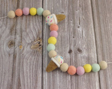Load image into Gallery viewer, Pom Pom Garland - Summer Garland. Summer Decor. Ice Cream Party. Pompom Garland. Felt Ball Garland