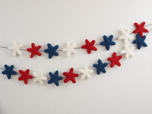 Load image into Gallery viewer, 4th of July Garland. Independence Day Decor. Fourth of July. Pom Pom Garland. Felt Garland