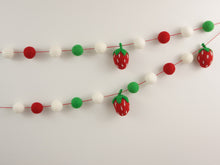 Load image into Gallery viewer, Pom Pom Garland - Summer Garland. Strawberry Garland. Summer Decor. Greenery Garland. Pool Party Garland. Pompom Garland. Felt Ball Garland