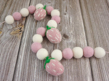 Load image into Gallery viewer, Pom Pom Garland - Summer Strawberry Garland. Summer Decor. Greenery Garland. Pool Party Garland. Pompom Garland. Felt Ball Garland