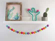 Load image into Gallery viewer, Pom Pom Garland. Summer Garland. Pool Party Garland. Felt Garland. Pompom Garland.