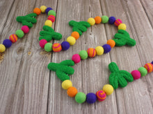 Load image into Gallery viewer, Pom Pom Garland - Summer Garland. Cactuses Garland. Summer Decor. Felt Garland. Pompom Garland. Cinco de Mayo.