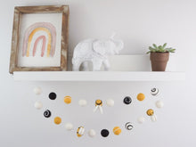 Load image into Gallery viewer, Bumblebee Garland. Pom Poms Garland. Felt Balls Garland. Felt Pompom Garland