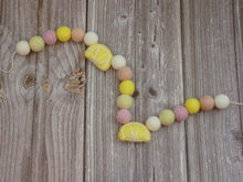 Load image into Gallery viewer, Pom Pom Garland - Lemon Garland. Lemon Decor. Pool Party Garland. Pompom Garland. Felt Ball Garland