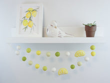 Load image into Gallery viewer, Pom Pom Garland - Lemon Garland. Lemon Decor. Pool Party Garland. Pompom Garland. Felt Ball Garland