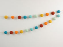 Load image into Gallery viewer, FALL Garland. FALL Decor. Felt Pom Poms Garland. Felt Balls Garland. Felt Pompom Garland