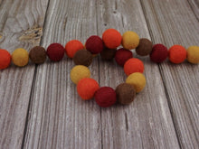 Load image into Gallery viewer, FALL Garland. FALL Decor. Felt Pom Poms Garland. Felt Balls Garland. Felt Pompom Garland