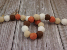 Load image into Gallery viewer, FALL Garland. FALL Decor. Felt Pom Poms Garland. Felt Balls Garland. Felt Pompom Garland