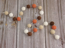 Load image into Gallery viewer, FALL Garland. FALL Decor. Felt Pom Poms Garland. Felt Balls Garland. Felt Pompom Garland