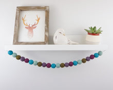 Load image into Gallery viewer, FALL Garland. FALL Decor. Felt Pom Poms Garland. Felt Balls Garland. Felt Pompom Garland