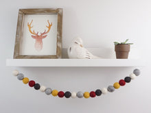 Load image into Gallery viewer, FALL Garland. FALL Decor. Felt Pom Poms Garland. Felt Balls Garland. Felt Pompom Garland