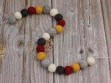 Load image into Gallery viewer, FALL Garland. FALL Decor. Felt Pom Poms Garland. Felt Balls Garland. Felt Pompom Garland