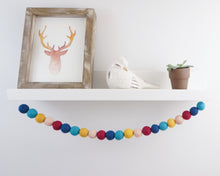 Load image into Gallery viewer, FALL Garland. FALL Decor. Felt Pom Poms Garland. Felt Balls Garland. Felt Pompom Garland