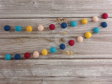Load image into Gallery viewer, FALL Garland. FALL Decor. Felt Pom Poms Garland. Felt Balls Garland. Felt Pompom Garland