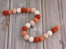 Load image into Gallery viewer, Terracotta Felt Ball Garland. Fall Decor