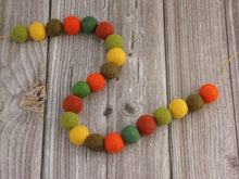 Load image into Gallery viewer, FALL Garland. FALL Decor. Felt Pom Poms Garland. Felt Balls Garland. Felt Pompom Garland