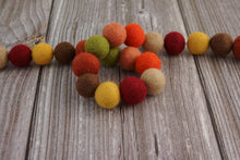 Load image into Gallery viewer, FALL Garland. FALL Decor. Felt Pom Poms Garland. Felt Balls Garland. Felt Pompom Garland
