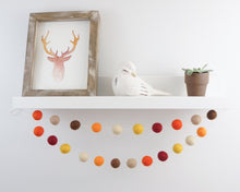 Load image into Gallery viewer, FALL Garland. FALL Decor. Felt Pom Poms Garland. Felt Balls Garland. Felt Pompom Garland
