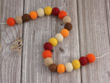 Load image into Gallery viewer, FALL Garland. FALL Decor. Felt Pom Poms Garland. Felt Balls Garland. Felt Pompom Garland