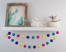 Load image into Gallery viewer, Pom Pom Garland. Summer Garland. Pool Party Garland. Felt Garland. Pompom Garland.