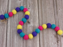 Load image into Gallery viewer, Pom Pom Garland. Summer Garland. Pool Party Garland. Felt Garland. Pompom Garland.