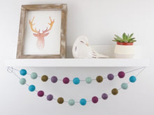 Load image into Gallery viewer, FALL Garland. FALL Decor. Felt Pom Poms Garland. Felt Balls Garland. Felt Pompom Garland