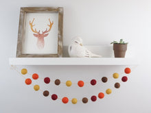 Load image into Gallery viewer, FALL Garland. FALL Decor. Felt Pom Poms Garland. Felt Balls Garland. Felt Pompom Garland