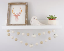 Load image into Gallery viewer, FALL Decor. Pom Poms Garland. Pumpkin Decor. Pumpkin Garland. Felt Pompom Garland