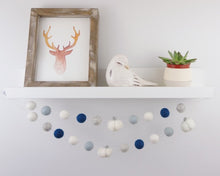 Load image into Gallery viewer, FALL Decor. Pom Poms Garland. Pumpkin Decor. Pumpkin Garland. Felt Pompom Garland
