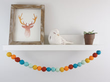 Load image into Gallery viewer, FALL Garland. FALL Decor. Felt Pom Poms Garland. Felt Balls Garland. Felt Pompom Garland