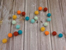 Load image into Gallery viewer, FALL Garland. FALL Decor. Felt Pom Poms Garland. Felt Balls Garland. Felt Pompom Garland