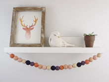 Load image into Gallery viewer, FALL Garland. FALL Decor. Felt Pom Poms Garland. Felt Balls Garland. Felt Pompom Garland
