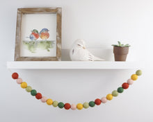Load image into Gallery viewer, FALL Garland. FALL Decor. Felt Pom Poms Garland. Felt Balls Garland. Felt Pompom Garland