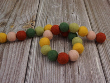 Load image into Gallery viewer, FALL Garland. FALL Decor. Felt Pom Poms Garland. Felt Balls Garland. Felt Pompom Garland
