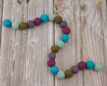 Load image into Gallery viewer, FALL Garland. FALL Decor. Felt Pom Poms Garland. Felt Balls Garland. Felt Pompom Garland
