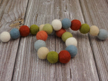 Load image into Gallery viewer, FALL Garland. FALL Decor. Felt Pom Poms Garland. Felt Balls Garland. Felt Pompom Garland