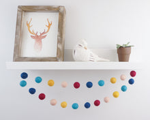 Load image into Gallery viewer, FALL Garland. FALL Decor. Felt Pom Poms Garland. Felt Balls Garland. Felt Pompom Garland