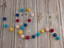 Load image into Gallery viewer, FALL Garland. FALL Decor. Felt Pom Poms Garland. Felt Balls Garland. Felt Pompom Garland
