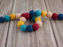 Load image into Gallery viewer, FALL Garland. FALL Decor. Felt Pom Poms Garland. Felt Balls Garland. Felt Pompom Garland