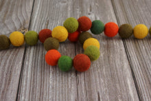 Load image into Gallery viewer, FALL Garland. FALL Decor. Felt Pom Poms Garland. Felt Balls Garland. Felt Pompom Garland
