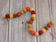 Load image into Gallery viewer, FALL Garland. FALL Decor. Felt Pom Poms Garland. Felt Balls Garland. Felt Pompom Garland