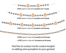 Load image into Gallery viewer, FALL Decor. Pom Poms Garland. Pumpkin Decor. Pumpkin Garland. Felt Pompom Garland