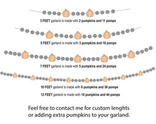 Load image into Gallery viewer, FALL Decor. Pom Poms Garland. Pumpkin Decor. Pumpkin Garland. Felt Pompom Garland